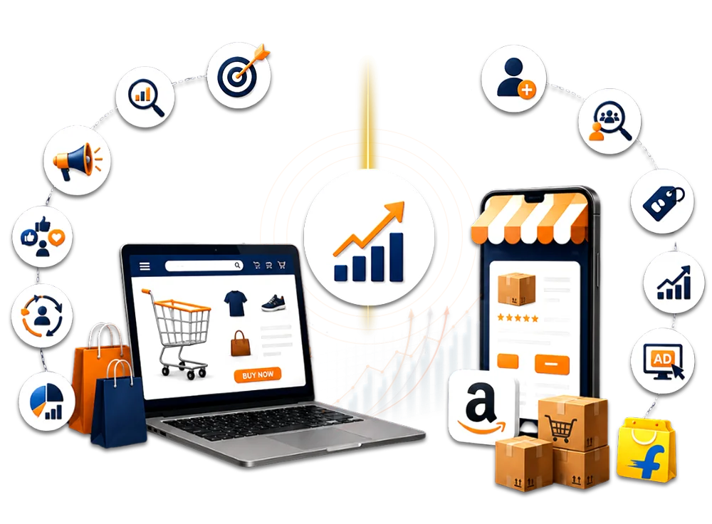 Email & WhatsApp Marketing Illustration