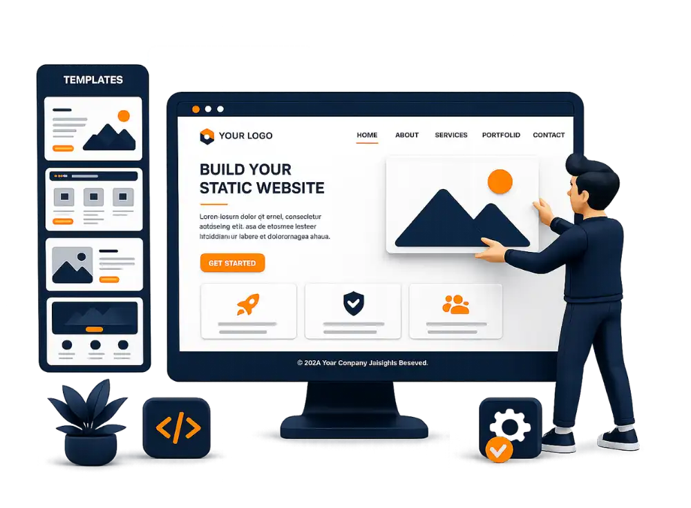 Static Website Development Banner